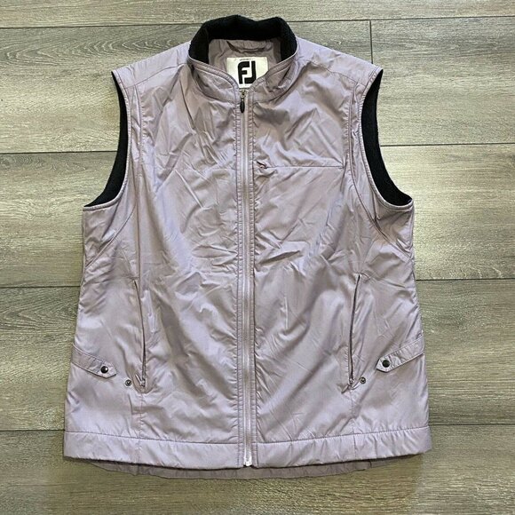 WOMEN’S Footjoy Purple Golfing Golf Fleece Lined Vest Sz Medium Fj - Picture 1 of 8
